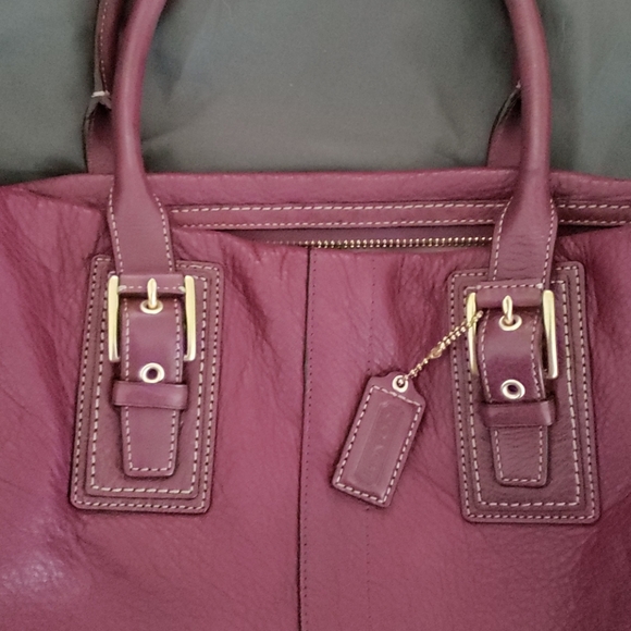 Coach Vintage Purple Leather Satchel - Picture 2 of 8